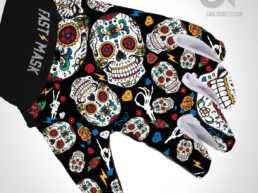 dia de los muertos, day of the dead, motocross gloves, guantes